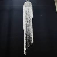 Lustre suspendu en perles acryliques arc-en-ciel, lampe colorée pour décoration de scène de mariage et de fête