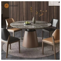 Table à manger hexagonale en marbre Table à manger en panneaux en nid d'abeille en marbre Table à manger en composite de marbre Table Lithos Air
