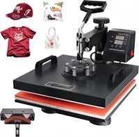 Presse à Chaud Combinée pour Impression par Transfert Thermique et Sublimation 12x15 Pouces – Tasses, T-shirts, Casquettes, Stylos, Chaussures – Automatique