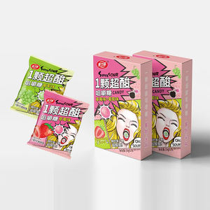 เลมอนโคล่าเคี้ยวหมากฝรั่งหัวใจนุ่ม<span class=keywords><strong>ลูกอม</strong></span>ในบรรจุภัณฑ์ OEM รสเปรี้ยวผลไม้ - Product Image 3