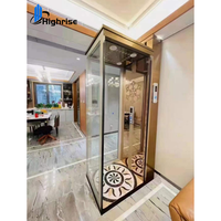 Ascenseur hydraulique moderne sans gaine pour maison / Ascenseur compact pour villa 3 étages pour 2 personnes / Mini-ascenseur sans fosse pour maison
