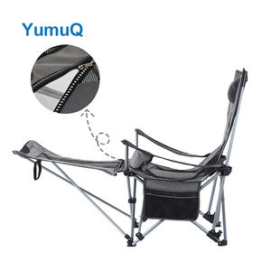 YumuQ مظلة التخييم مستلق الترفيه الشاطئ صالة في الهواء الطلق كرسي طوي مع حقيبة حمل قابل للتعديل مسند للقدمين - Product Image 3