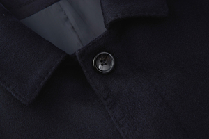 Cappotto 10% in lana 90% in Cashmere blu Navy DM10010 cappotto in lana - Product Image 4