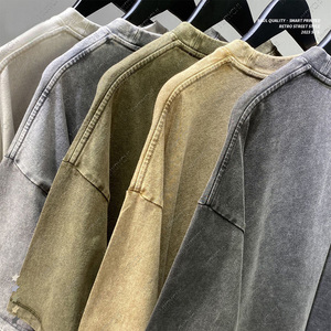 เสื้อยืดวินเทจสำหรับผู้ชายผ้าคอตตอน100% ลายพิมพ์ซิลค์สกรีน220 GSM ระบายได้ดี - Product Image 4