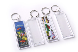Nhà sản xuất cung cấp khuyến mại Quà Tặng quảng cáo quà lưu niệm trong suốt khung ảnh nhựa <span class=keywords><strong>Acrylic</strong></span> Móc chìa khóa bán buôn - Product Image 4