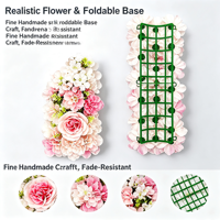 Guirlande de fleurs artificielles en soie pour allée de mariage, chemin de table, toile de fond de banquet, décoration murale et aménagement de lieux de fête