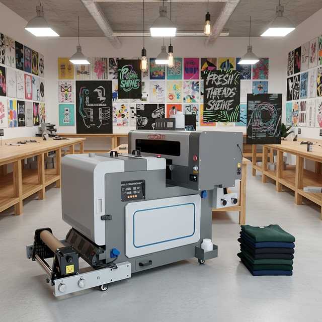A3 XP600 I1600 I3200 High-Speed DTF Printer Tshirts Industrial Small Size PET New Condition 1 Year Warranty White A1 A4