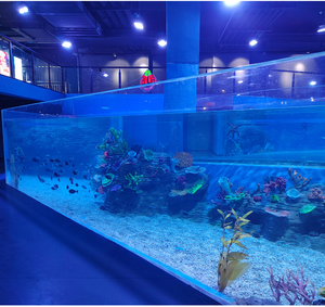 ถังปลาทรงกลมตู้ปลาไร้ขอบทำจากพลาสติกขนาดใหญ่สำหรับบ้าน - Product Image 1