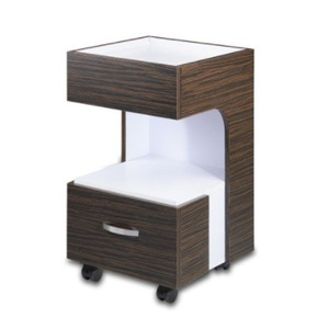 Carrello da Salone Moderno <span class=keywords><strong>di</strong></span> Lusso in Legno con 2 Ripiani Bianco per Saloni <span class=keywords><strong>di</strong></span> <span class=keywords><strong>Bellezza</strong></span> e Uso in <span class=keywords><strong>Officina</strong></span>, Carrello Porta Utensili Estetici Durevole - Product Image 3