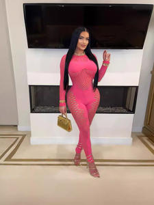 จั๊มสูทไหมพรมผู้หญิง แขนยาว คอกลม สีพื้น ดีไซน์เว้า โชว์เนื้อผ้า  รุ่นใหม่ ฤดูใบไม้ผลิ 2026  กระชับรูปร่าง  ไม่ยับ  เซ็กซี่ - Product Image 4