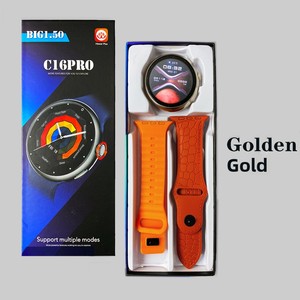 Montre connectée C16Pro avec double bracelet, écran 1,52 pouces, étanche, mesure la fréquence cardiaque, la pression artérielle, l'oxygène sanguin, le sommeil et les appels - Product Image 1