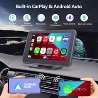 Monitor de Auto Portátil Universal con Pantalla Táctil Multimedia de 7 Pulgadas, Unidad Principal para Auto, Entretenimiento, Carplay, Navegación, MP5, Nueva Actualización