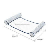 Hamac de piscine portable avec housse en tissu, flotteur de piscine, transat flottant pour lac, housse amovible et lavable, lit flottant en maille