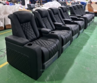 Ensemble de fauteuils canapés de salon de luxe avec bras porte-gobelet simple relax fauteuil de massage inclinable électrique ensemble de meubles