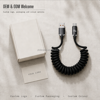 Kabel USB ke Tipe C 120W Pengisian Daya Super Cepat, Kabel Data Berbahan Nilon Kepang Spiral untuk Smartphone, Tablet, Laptop, Mobil