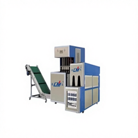 Machine de soufflage PET semi-automatique Lingma à 4 cavités pour la fabrication de bouteilles d'eau en plastique de 1L, soufflage par étirage, 2000 pièces/heure