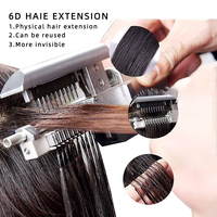 Kit de pose d'extensions de cheveux Vividion 6D en plumes avec extensions de cheveux humains bruts de 12 à 30 pouces, installation rapide, outils de salon, vente en gros