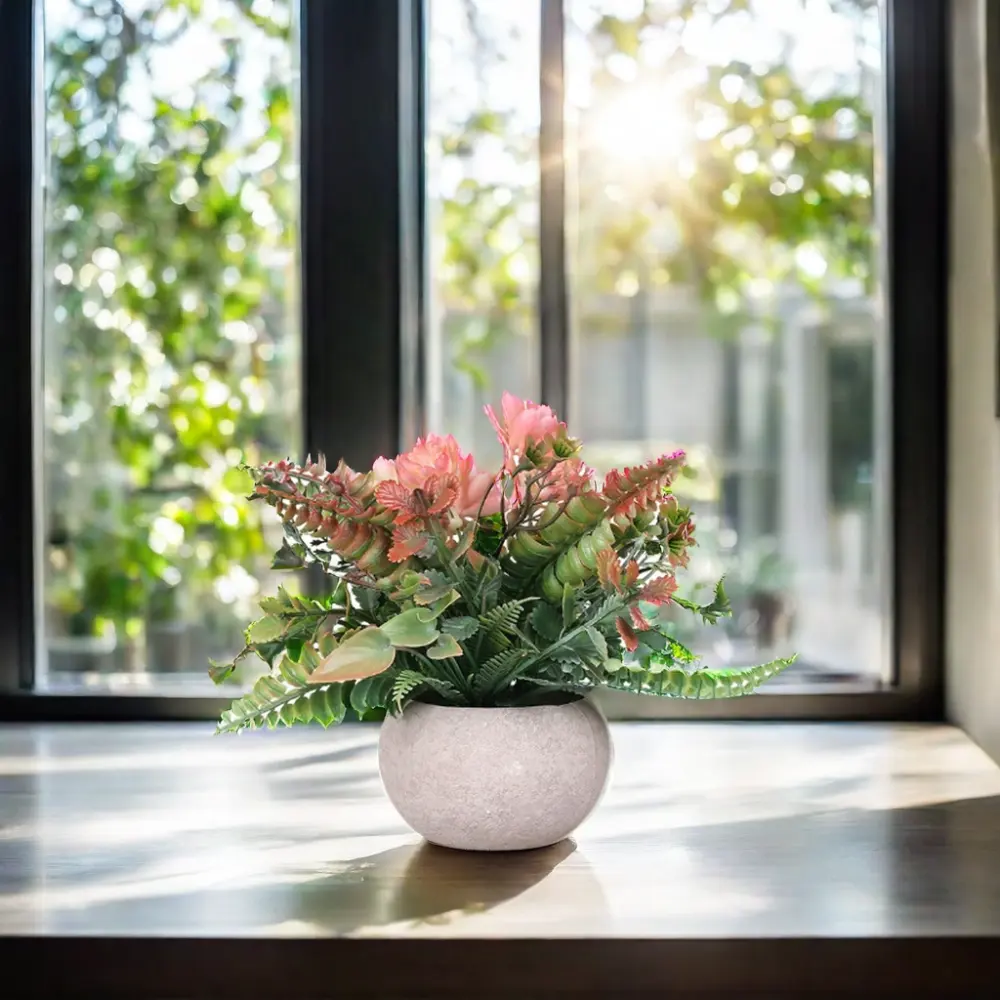 Wholesale Worth Home Office Décoration d'intérieur Petit pot Fausse fleur succulente verte Plantes artificielles en plastique