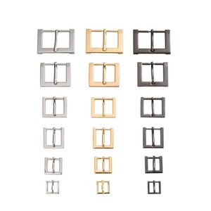 Decorativo de aleación de zinc sólido hebillas ajustables con medio centro bar pin para hombres y mujeres bolsa zapato de hombro de hardware - Product Image 3