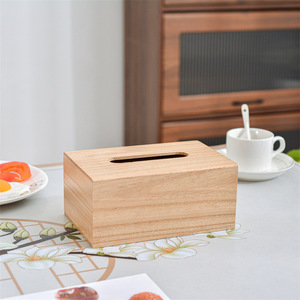 Caja de pañuelos de madera maciza de nogal negro de 9,2 cm de altura, independiente, para uso en el hogar y la oficina - Product Image 2