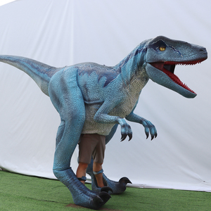 ชุดไดโนเสาร์เวโลซีแรปเตอร์สีน้ำเงินแบบสั่งทำพิเศษ สมจริง ขนาดเท่าตัวจริง คุณภาพสูง โชว์ขาได้ เหมาะสำหรับสวนสนุกผู้ใหญ่ - Product Image 1