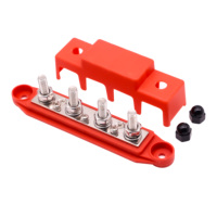 Bloc de distribution de puissance en cuivre nickelé à 4 voies pour batteries, bornes de jonction, support de barre omnibus, automobile et marine