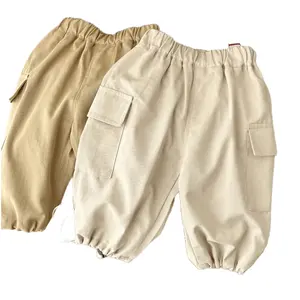 Solid Colour Work 0-5 Years Old Korean Children's Spring Boys Fashion Casual Baby Trousers Tide