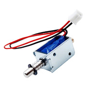 Electroimán de Empuje y Tracción de Marco Abierto, Suministro de Fábrica, DC6V/12V/24V, Retracción por Encendido, Montaje con Tornillo de Seguridad para Uso Industrial