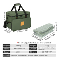 Bolsa de Viaje Profesional para Mascotas con Divisores Extraíbles, Estuche Impermeable de 3 Piezas para Equipo Canino para Camping ISO9001
