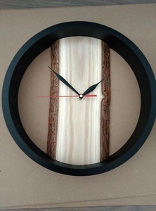 Rustic Wood <b>Clock</b> Round <b>Wall</b> <b>Wooden</b> - Product Image 2