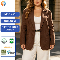 Veste décontractée à manches longues 100 % lin pour femme grande taille 2026, respirante, pour le bureau et le quotidien, vente en gros, OEM, ODM, stock d'usine