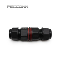 Connecteur industriel circulaire étanche IP68 PSCCONN GW20 à 4 broches, boîtier fileté métrique M20, prise de câble extérieure haute puissance