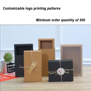 Thủ Thương Hiệu Trắng Trong Suốt Kraft Giấy Ngăn Kéo Thuận Tiện Rõ Ràng Frosted <span class=keywords><strong>PVC</strong></span> Tay Áo Trượt Hộp Rõ Ràng Cửa Sổ Cho Bao Bì - Product Image 5