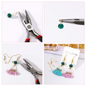 DIY Jewelry Making Kit Gold Plated Findings Pliers <b>Wire</b> 130mm 68mm Mixed Shapes For <b>Crafting</b> Bracelets Earrings - Product Image 4