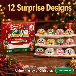Wholesale Christmas <b>Advent</b> <b>Calendar</b> Squishy Dumpling Mystery Blind <b>Box</b> Fidget Toy for Holiday Party Favor - Product Image 2