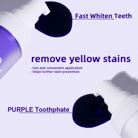 Gel dentifrice blanchissant V34 violet à la concentration maximale, éclaircissant non invasif, élimine efficacement les taches