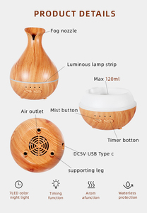 Hương Thơm Khuếch Tán Tinh Dầu Đầy Màu Sắc Đèn 100Ml Công Suất USB Pin Powered Mini Cài Đặt Cho Nhà Văn Phòng - Product Image 2