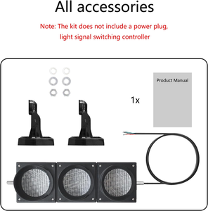 100 mm 4 inch DC 12-36 V Verkeers-/Stop-Go-lichtset lamp FCC gecertificeerd, rechtstreeks verzonden vanuit de fabrikant in de VS naar Nederland - Product Image 3