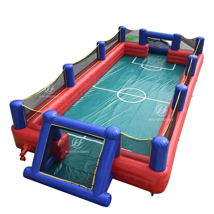 Campo de fútbol inflable portátil personalizado, para partidos deportivos grandes, campo de fútbol de playa inflable
