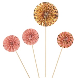 EASTTERN Set di Decorazioni Colorate per Cupcake, Ventagli di Carta per Baby Shower, Matrimoni, Compleanni e Feste per Bambini - Product Image 3