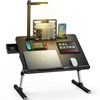 Nouveau plateau de lit pour ordinateur portable, table de lit réglable pour ordinateur portable, bureau de lit extra large, super stable, support pliable pour ordinateur portable