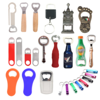 Ouvre-bouteille de bière en métal vierge en acier inoxydable laser avec logo personnalisé avec aimant ouvre-bouteille à sublimation porte-clés