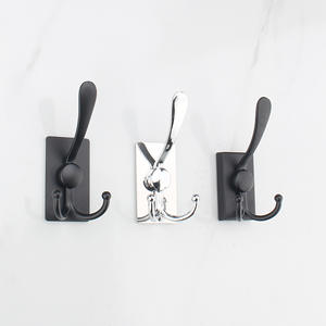 ตะขอแขวนผนังสแตนเลสแบบไม่ต้องเจาะ ติดผนังด้วยกาวในตัว สำหรับแขวนผ้าขนหนูในห้องน้ำ  แบบเรียบง่ายทันสมัย ไม่ทิ้งรอย - Product Image 1