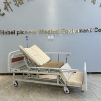 YH ABS Manuelles Luxus-Krankenhausbett mit Vollständig Gebogenem Rahmen Multifunktional Verstellbare Positionen für Senioren-Pflege zu Hause