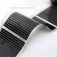 Graphene Warmtact Système de chauffage de maison à plancher complet Film de chauffage au carbone par le sol électrique à infrarouge lointain avec thermostat 110-240V
