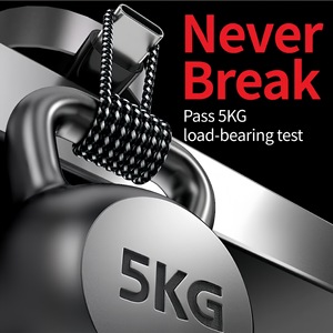 <span class=keywords><strong>Cable</strong></span> de Datos Trenzado de Nailon 3A Tipo-C, Compatible con Teléfonos <span class=keywords><strong>Apple</strong></span> y Android, <span class=keywords><strong>Cable</strong></span> de Carga <span class=keywords><strong>USB</strong></span> de Carga Rápida - Product Image 5