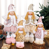 Nouvelle figurine de Père Noël en plastique de 32 cm pour la scène, style européen et américain, pour l'exportation transfrontalière