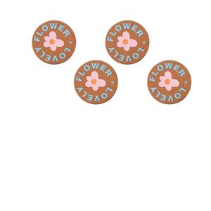Lovely Flower Cork Coasters Round Heat Resistant <b>Mats</b> For Cups <b>Plates</b> And Pots With Floral Design - Product Image 1