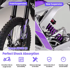 Bicicleta de Carretera Central sin Escobillas de Aluminio Forjado de 72V, 7 Velocidades y 10KW, con Batería de Litio Impermeable IP67 para Motocross de Montaña - Product Image 3