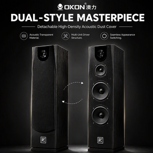 OKON OK-2850 High End Tower <b>Speaker</b> Home System Professional KTV Dual 8-inch Wooden Subwoofer Stereo OK-2850 Surround Sound Deli - Product Image 4